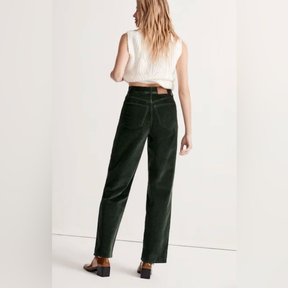 Madewell The Perfect Vintage Wide-Leg Pant Corduroy Edition Forest Green Size 28 - Picture 3 of 16